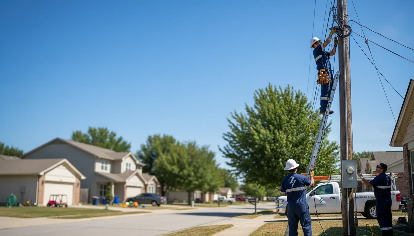 Residential electrician providing installation services in Hope, ME